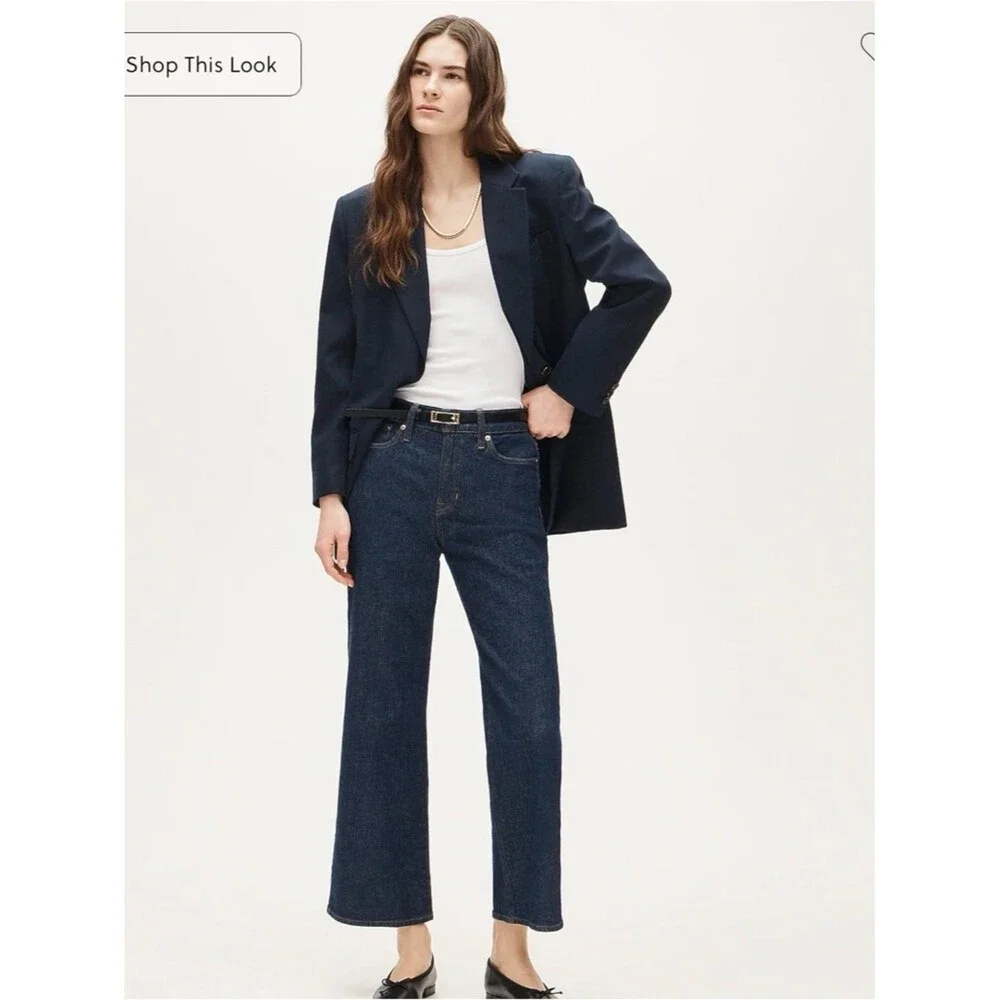J. Crew 96 Slim Wide Dark Indigo Jeans